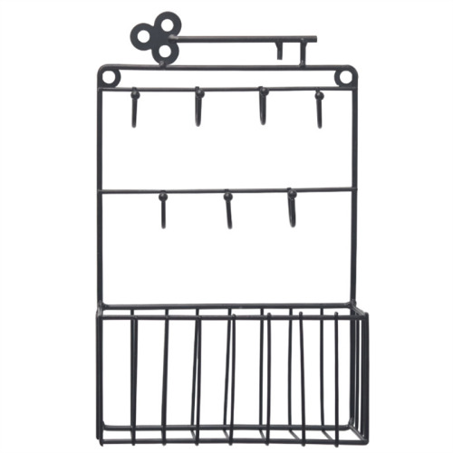 vintage-metal-wire-rack-magazine-coat-holder-rack-with-7-key-hook-for-kitchen-entryway